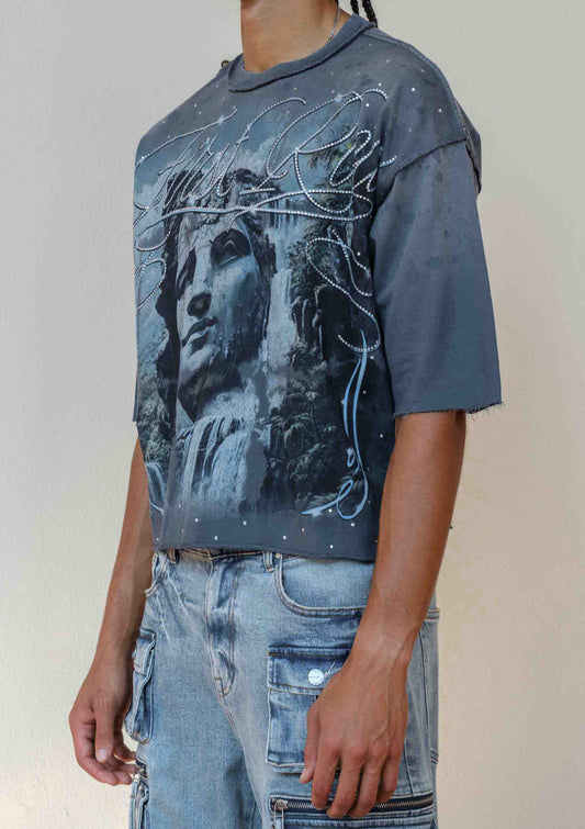 FIRST ROW LOST UTOPIA UNEARTH CROPPED TEE