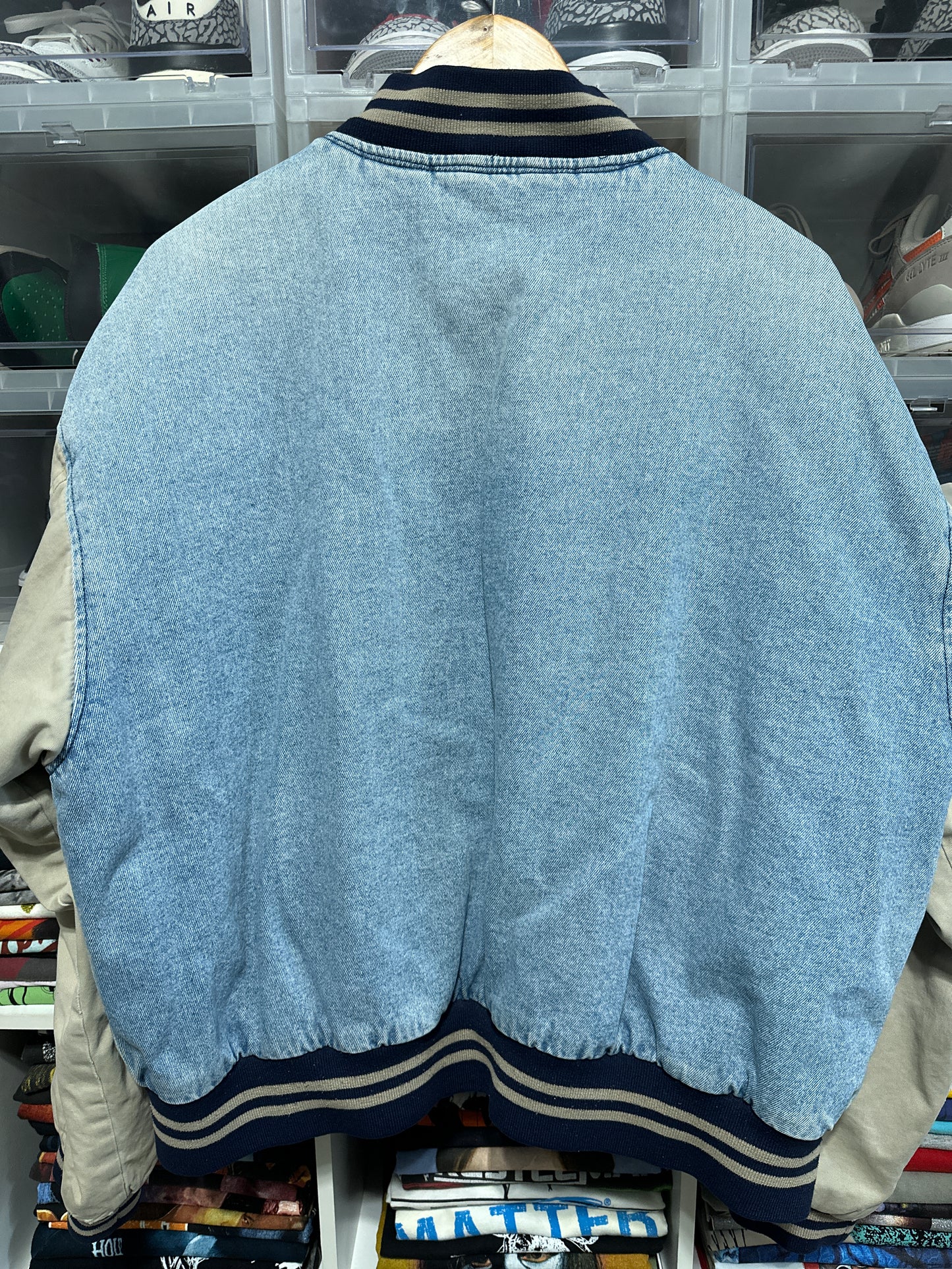 Vintage American Eagle Denim Varsity Jacket XL