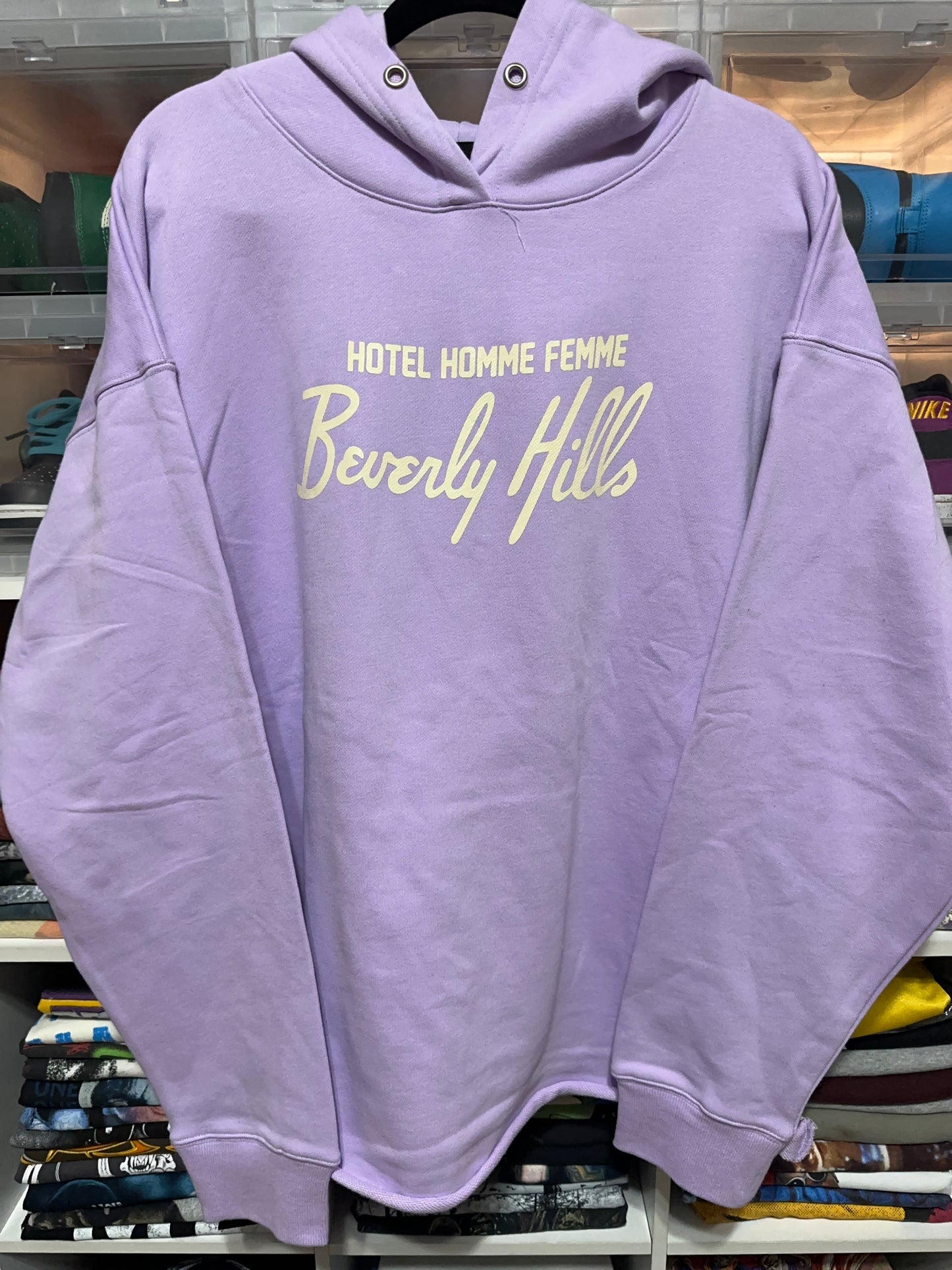 Homme Femme LA Hotel Beverly Hills Graphic Hoodie XL