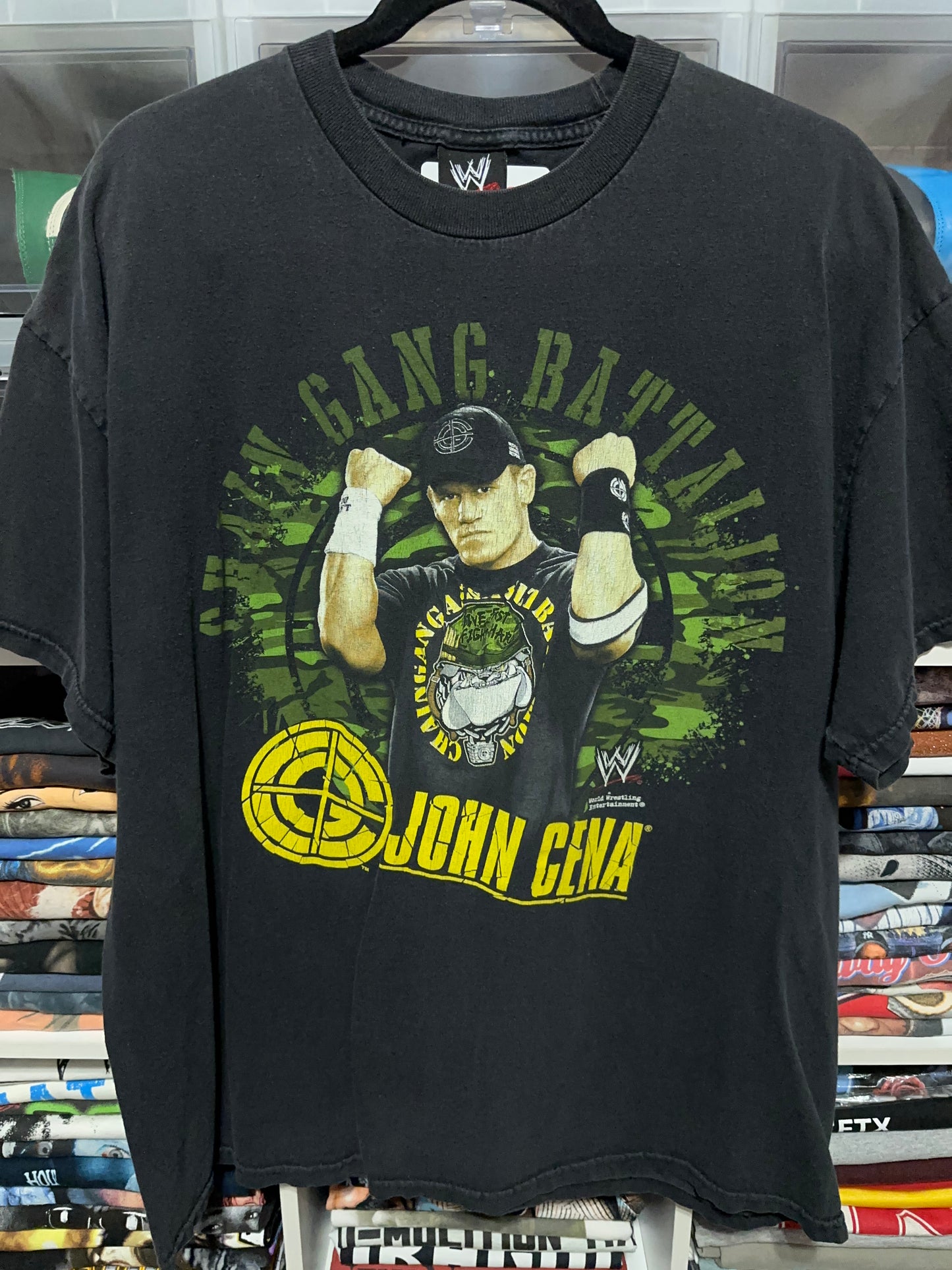 Vintage WWE John Cena Chain Gang Big Graphic Wrestling Tee XL