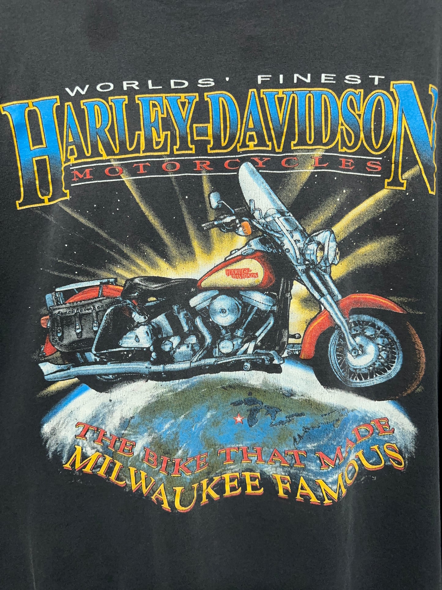 90s Harley Davidson Motorcycles Big Logo Graphic Tee XXL