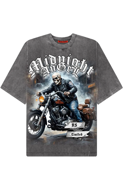 Midnight Angel Garment Dye Tee Vintage Gray