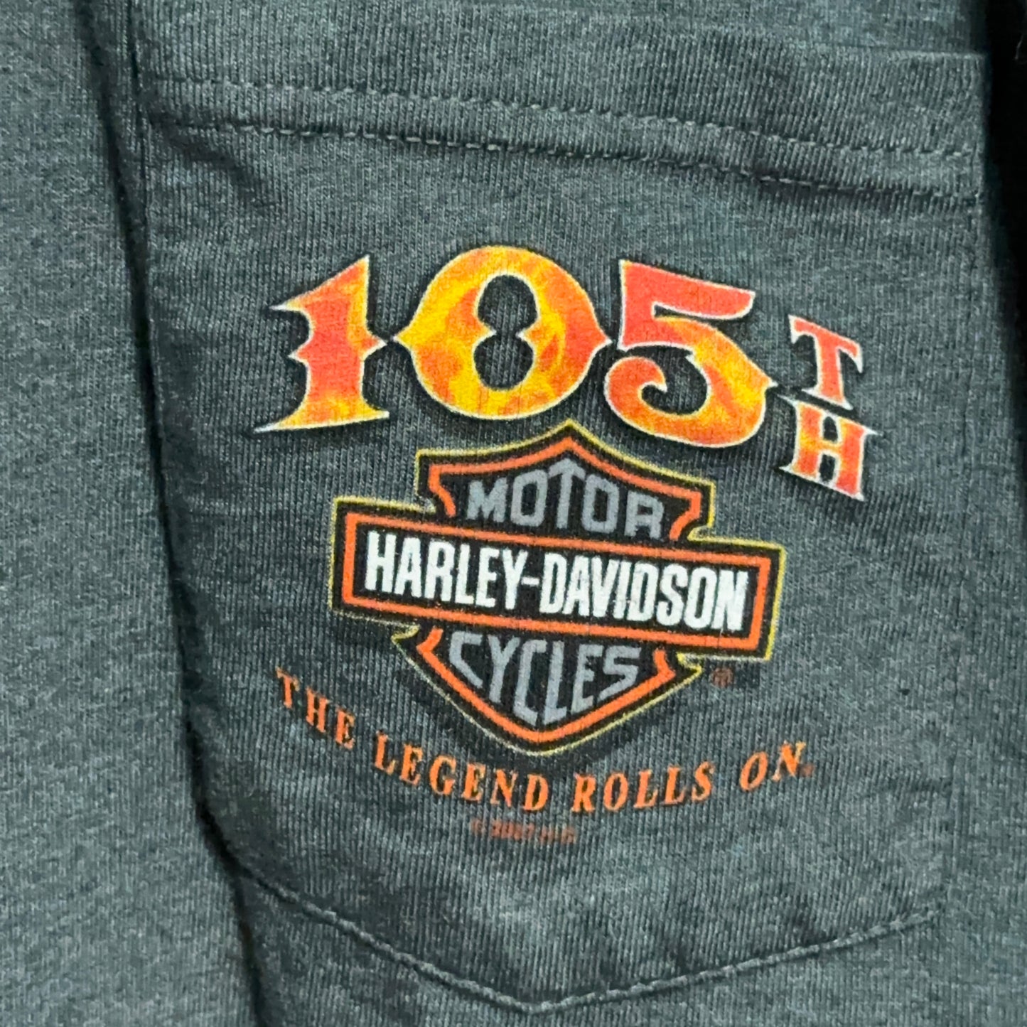 2000s Harley Davidson Hot Springs Motorcycle Pocket Tee XXL