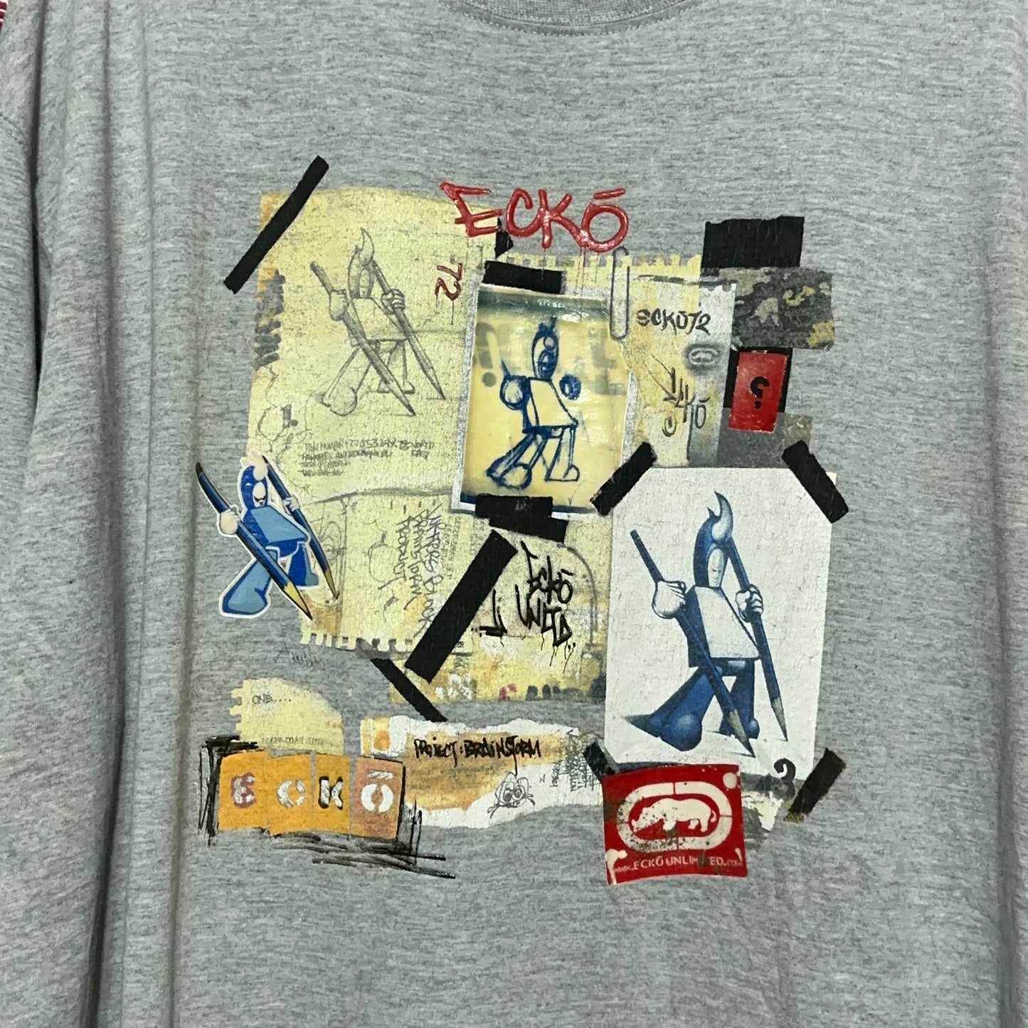 Y2K Ecko UNLTD Graffiti Graphic Tee XL