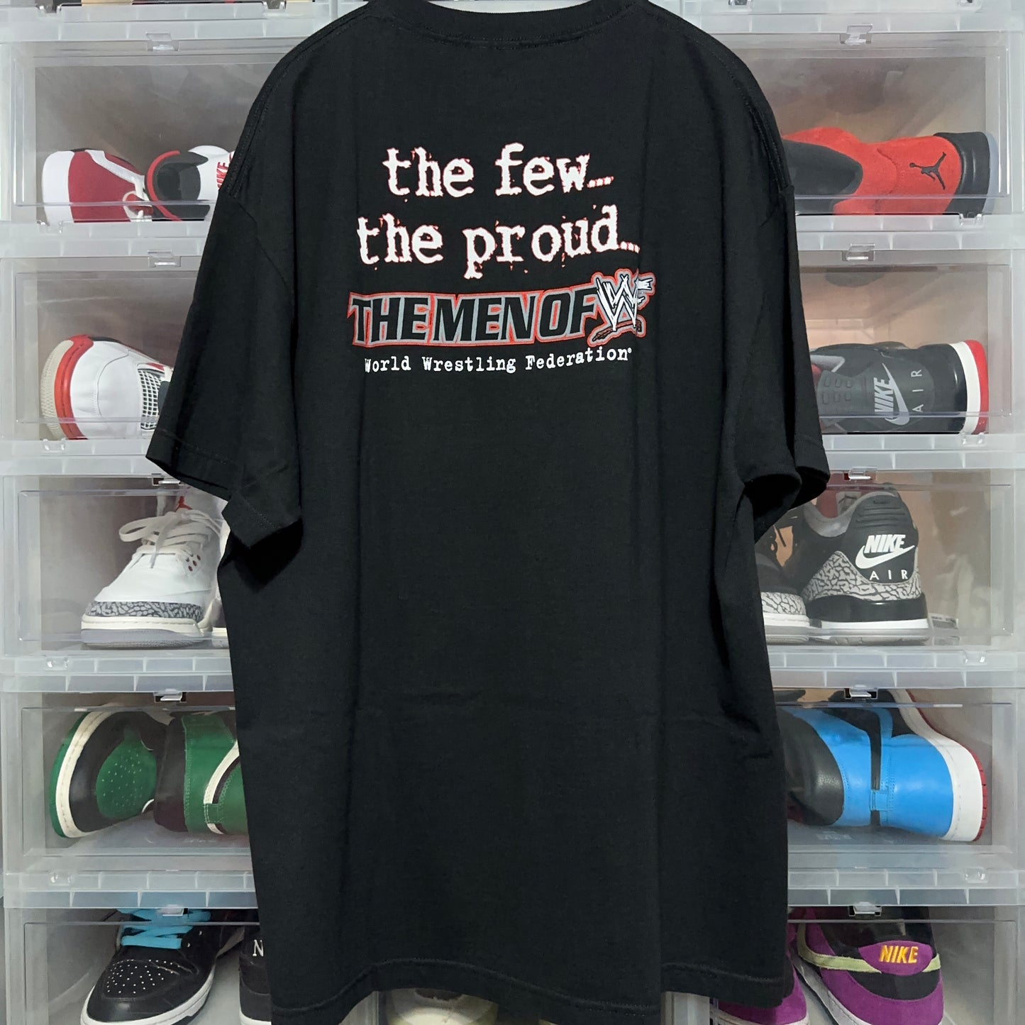 Vintage WWF The Men Of WWF Wrestling Tee XL The Rock Undertaker Kane