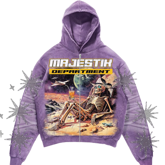 MAJESTIK DEPARTMENT FRENCH TERRY ZIP UP HOODIE