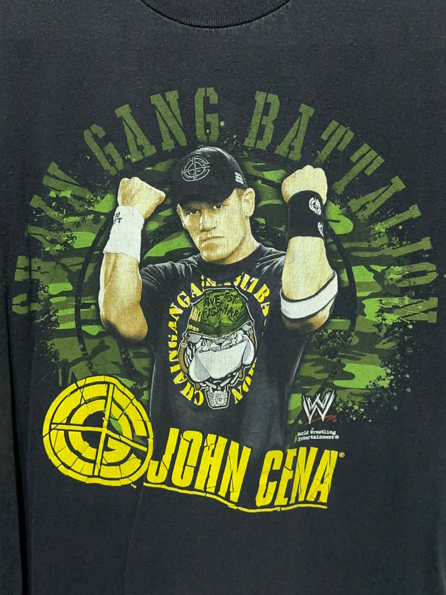 Vintage WWE John Cena Chain Gang Big Graphic Wrestling Tee XL