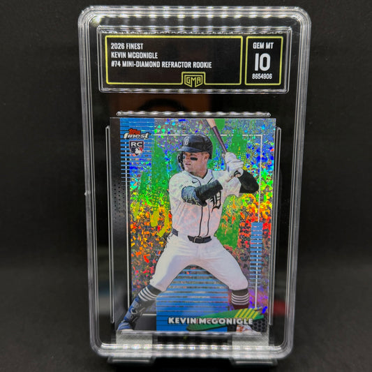 2026 Topps Finest Kevin McGonigle Mini-Diamond Refractor Rookie GEM MINT 10