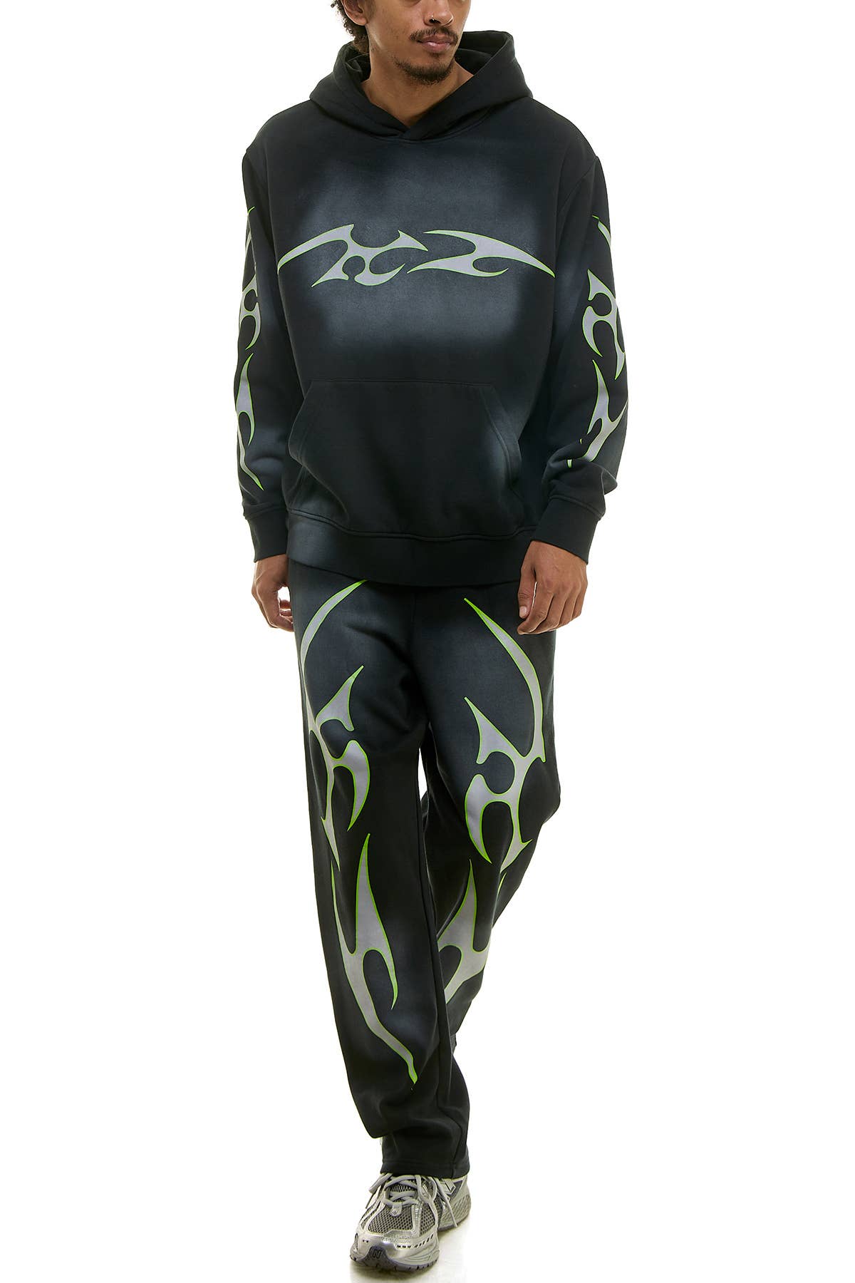 KDNK TRIBAL LOGO HOODIE AND SWEATPANTS SET
