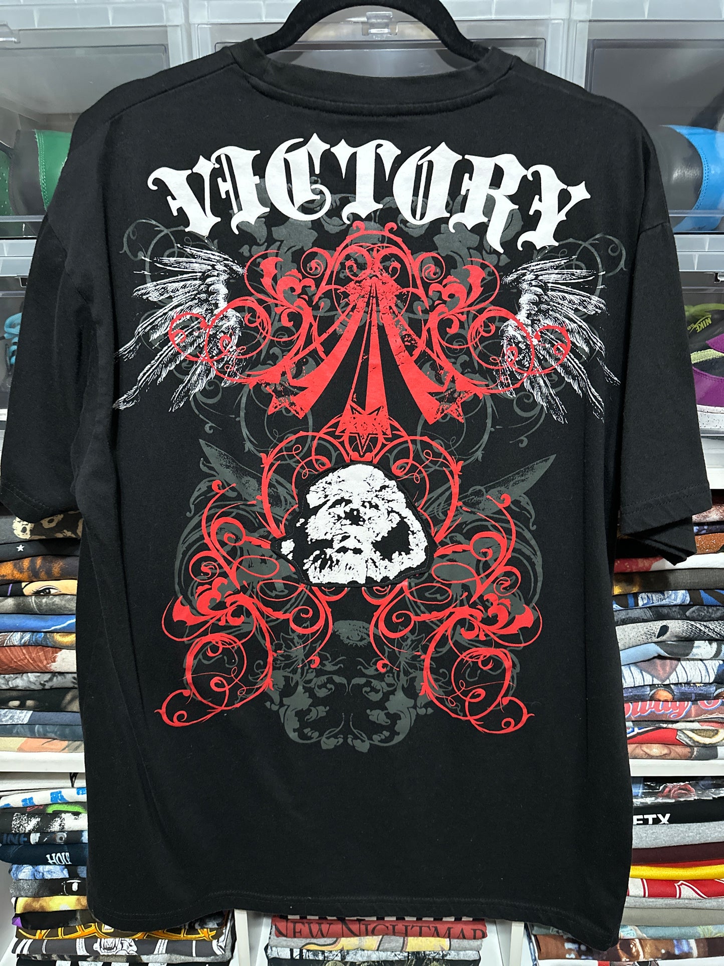 Y2K Affliction Style T-Shirt XL MMA Tapout Ed Hardy Graphic