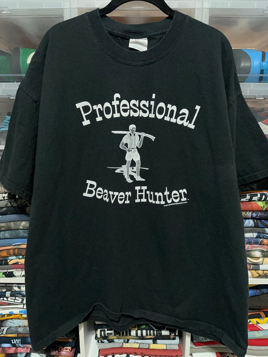 Professional Beaver Hunter Adult Humor Tee XL