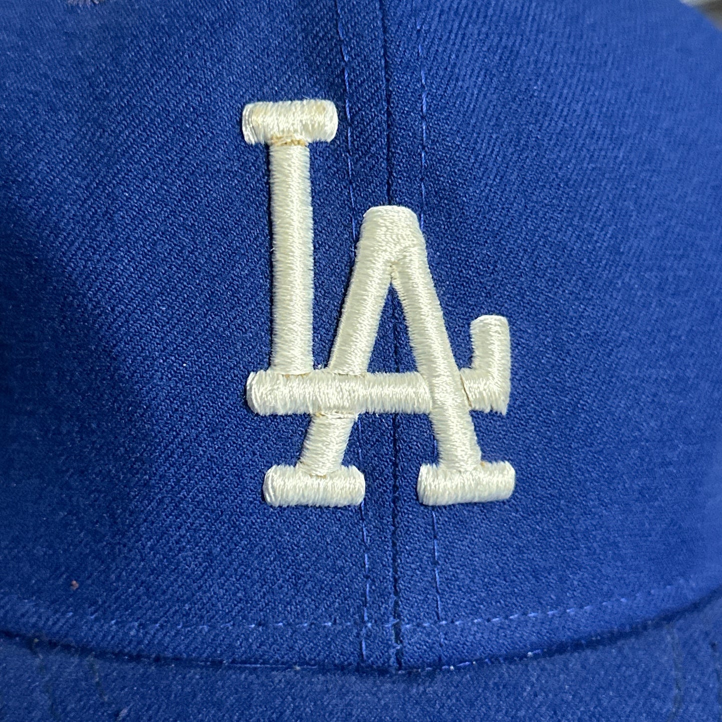 Vintage New Era Pro Model Los Angeles Dodgers Hat Leather Band Size 7 1/2