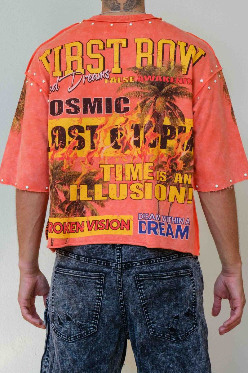 FIRST ROW LOST UTOPIA BROKEN VISION CROPPED TEE