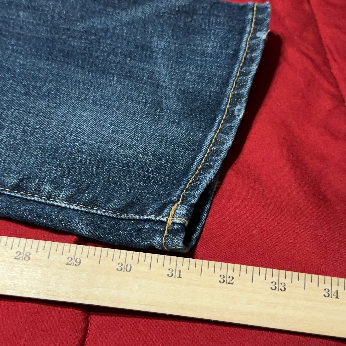 Polo Ralph Lauren Jeans Hampton Straight Selvedge Denim Whiskered 35x30