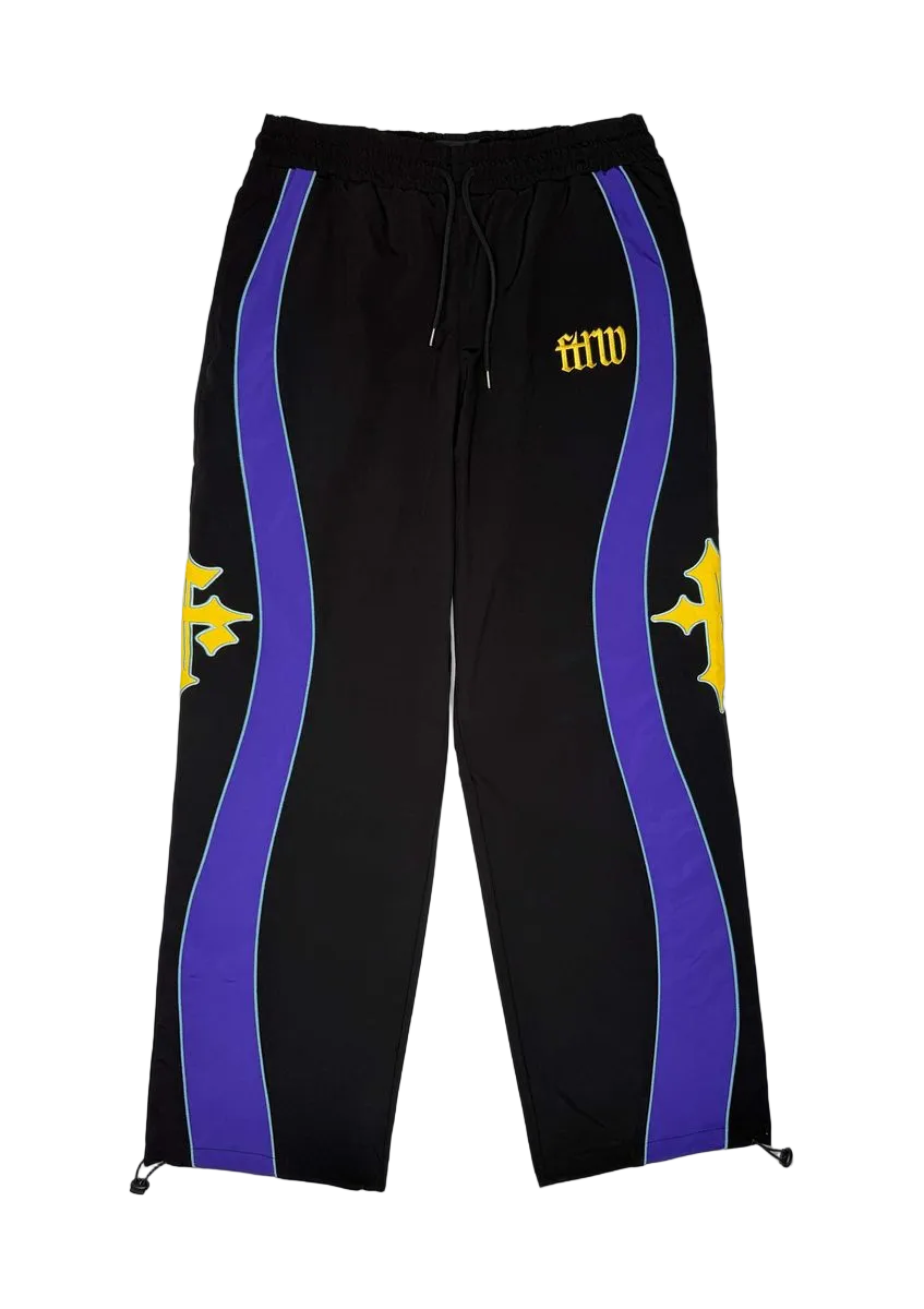 FIRST ROW CLUB TRACK PANTS BLACK