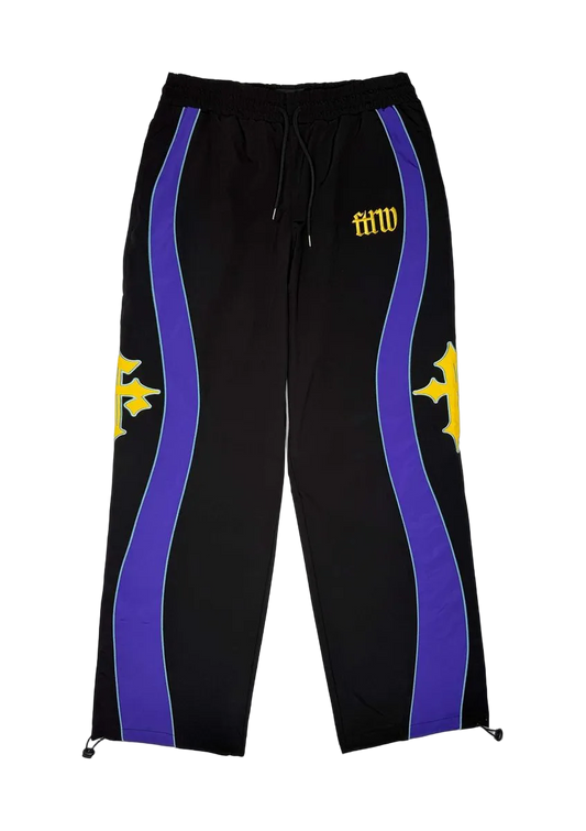 FIRST ROW CLUB TRACK PANTS BLACK