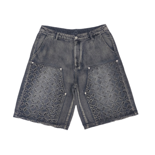 EVIL VICE MONOGRAM JEAN SHORTS