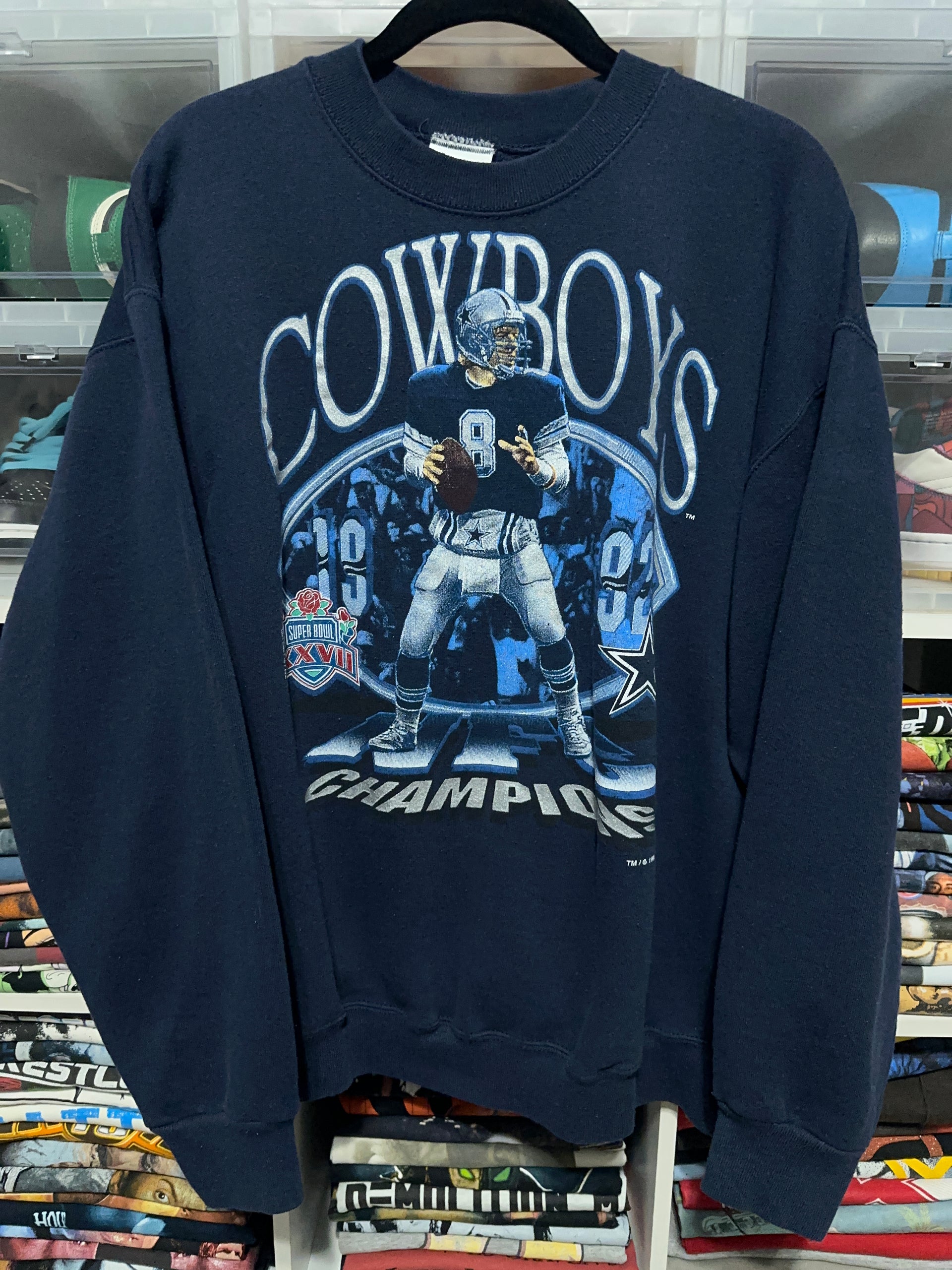 Vintage 1992 Super Bowl Dallas Cowboys Sweatshirt Siz… - Gem