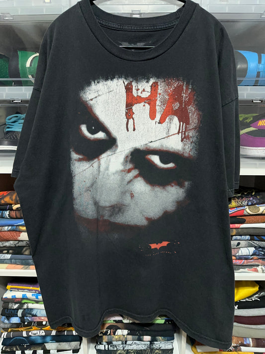 2000s Dark Knight Joker Big Face Graphic Movie T-Shirt XXL