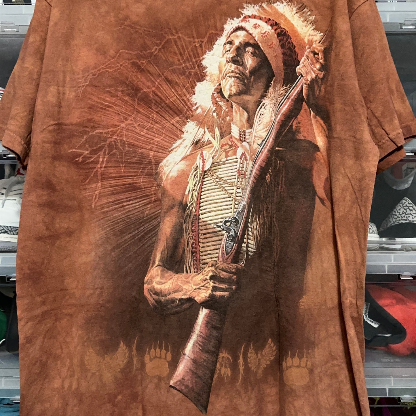 Vintage The Mountain Native American Musket Graphic Tee XL