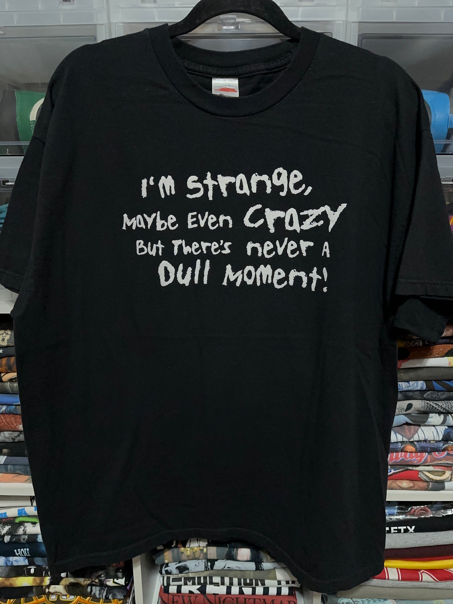 Y2K Never A Dull Moment Funny Adult Humor Tee XL