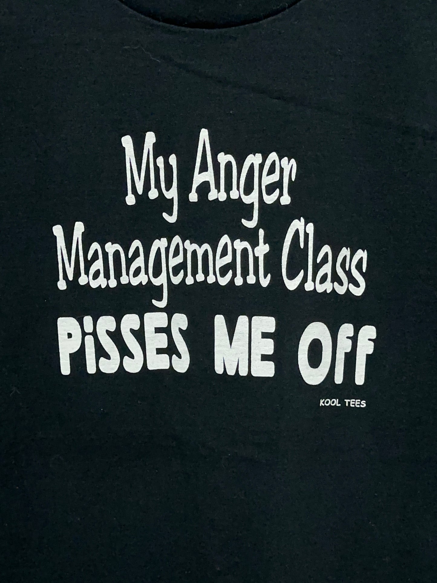 Y2K My Anger Management Class Pisses Me Off Funny Adult Humor Tee XL