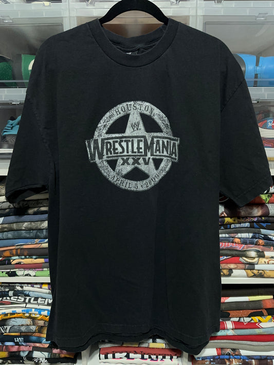 2009 WWE WrestleMania 25 Wrestling Graphic Tee XL