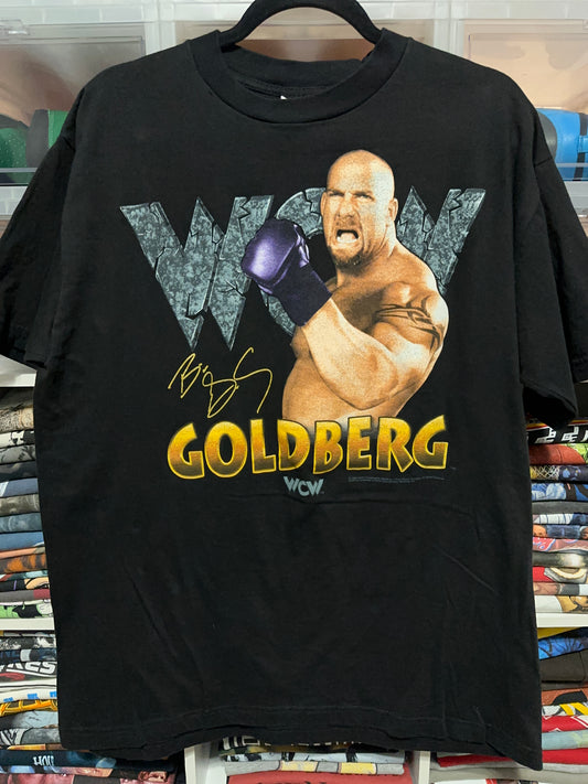90s WCW Goldberg Big Graphic Wrestling Tee Large