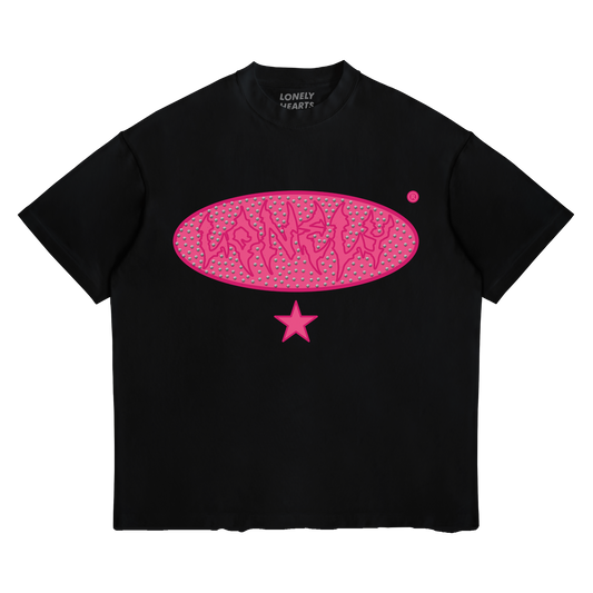 Lonely Hearts Club Rhinestone Cropped Premium Tee