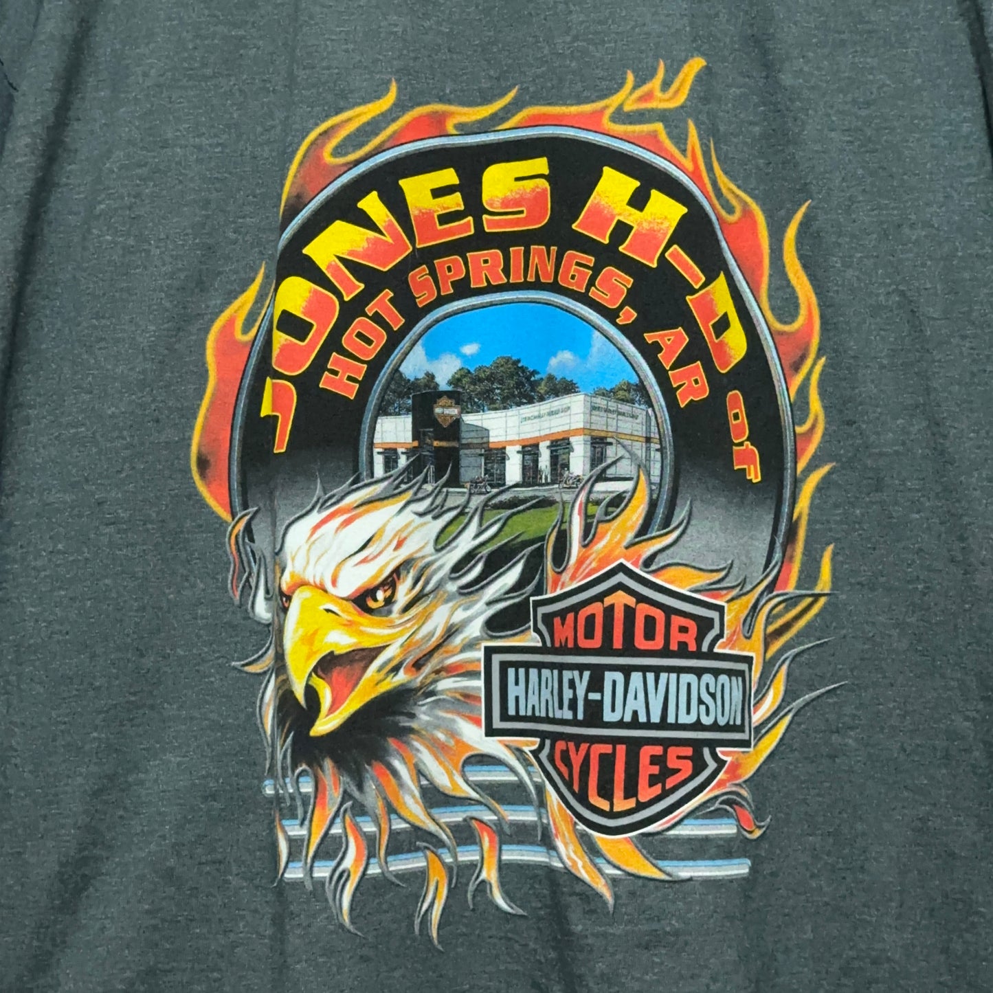 2000s Harley Davidson Hot Springs Motorcycle Pocket Tee XXL