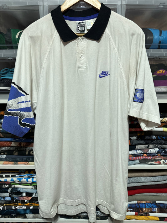 Vintage 90s Nike Challenge Court Andre Agassi Polo Shirt Large
