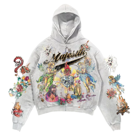MAJESTIK DEPARTMENT HEAVEN FRENCH TERRY ZIP UP HOODIE