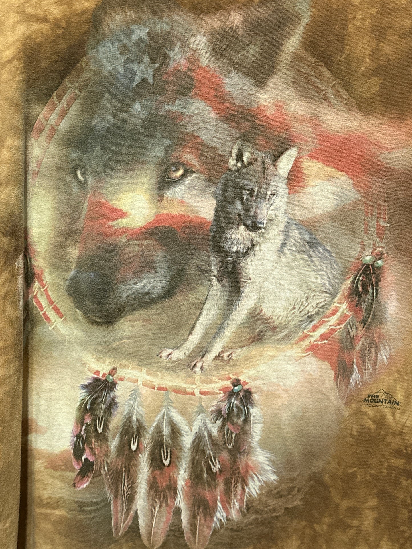 The Mountain Native American Wolf Nature T-Shirt XL
