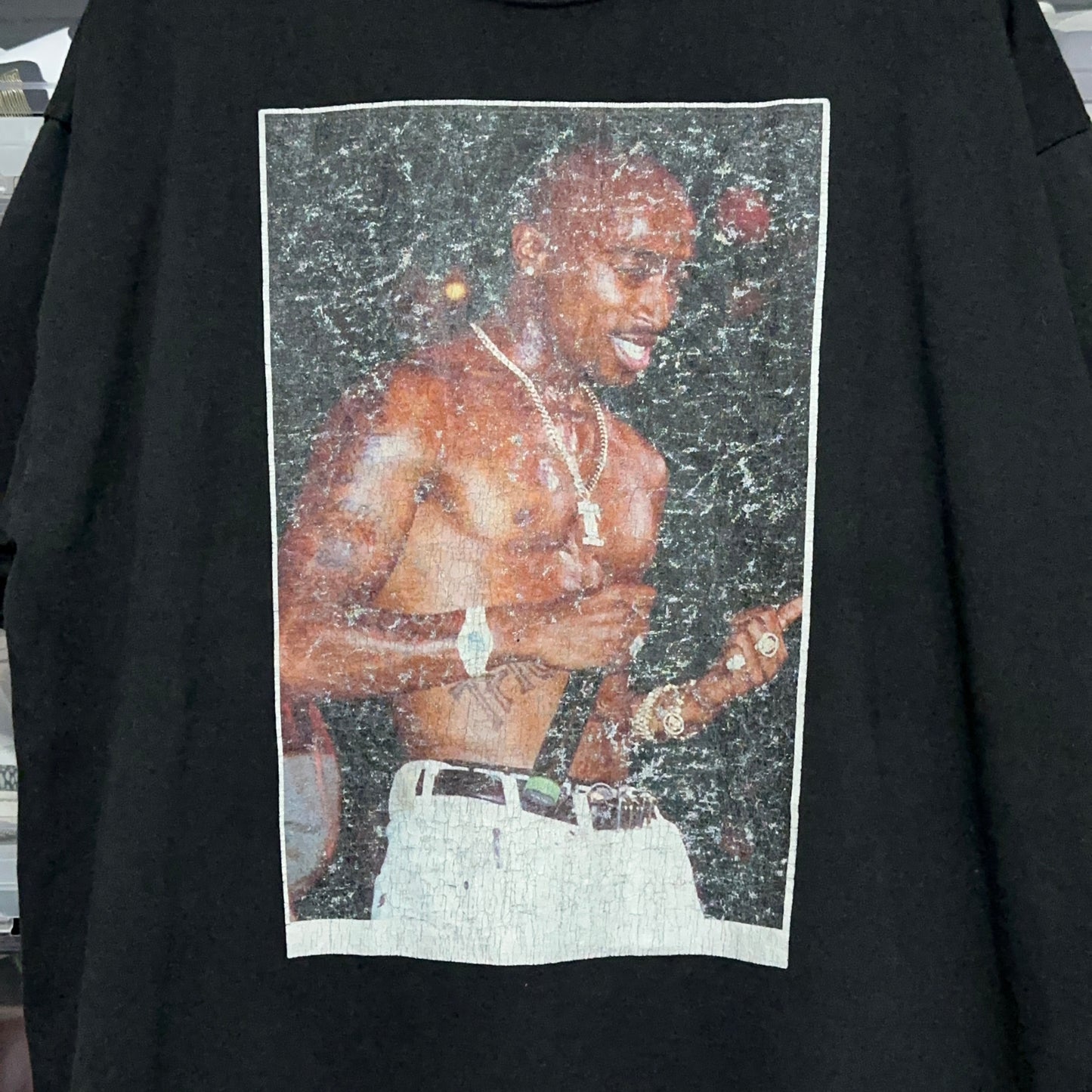 Y2K Tupac 2pac Photo Rap Tee XXL