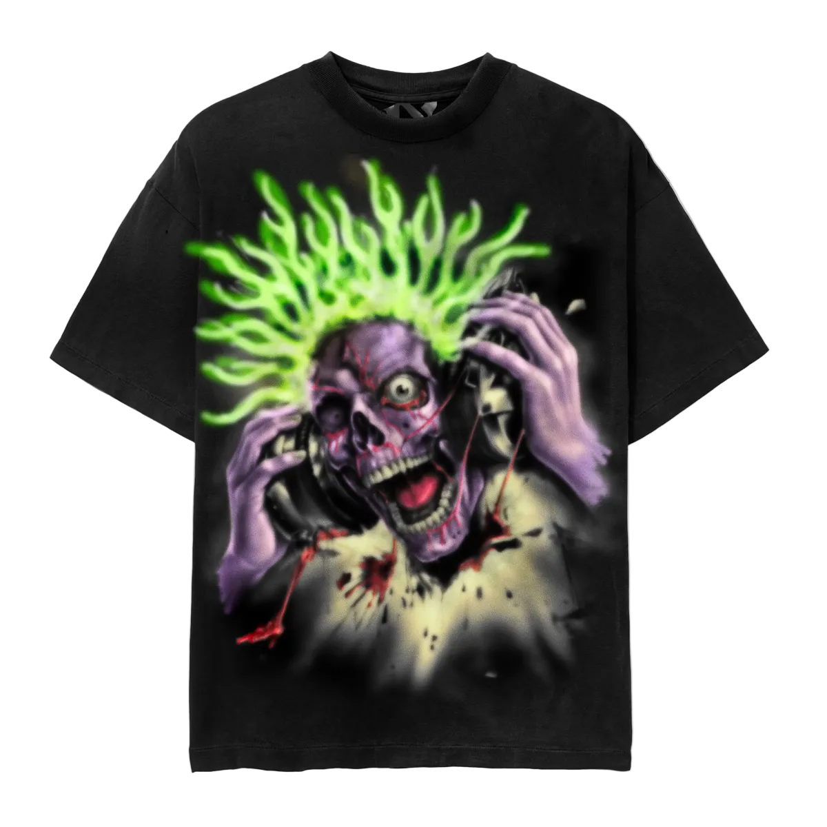 EVIL VICE FLAME KICKER TEE BLACK