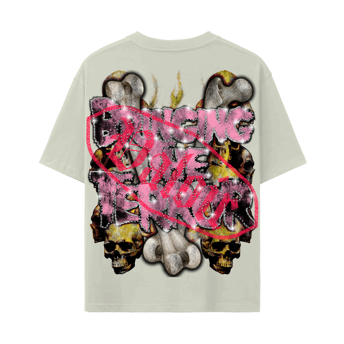 VALOIR MADE DISTURBED RHINESTONE TEE SNOW