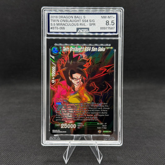 Dragon Ball Super Twin Onslaught SS4 Son Goku BT5-055 SPR AGS 8.5