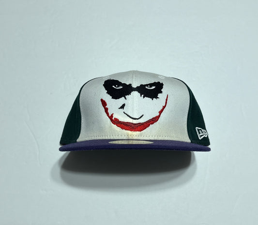 New Era Joker Hat Fitted Mens 7 3/8 59FIFTY The Dark Knight Batman Movie