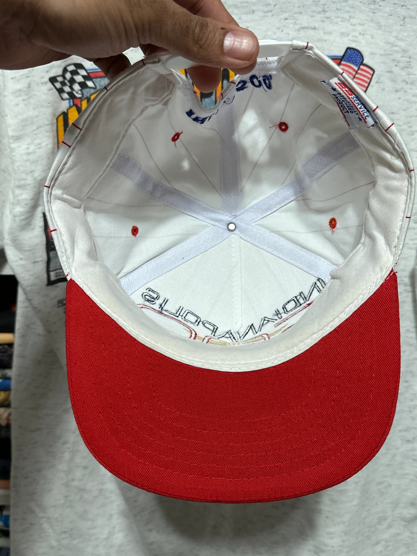 Vintage 90s Indy 500 Racing Big Graphic T-Shirt and Snapback Hat Bundle