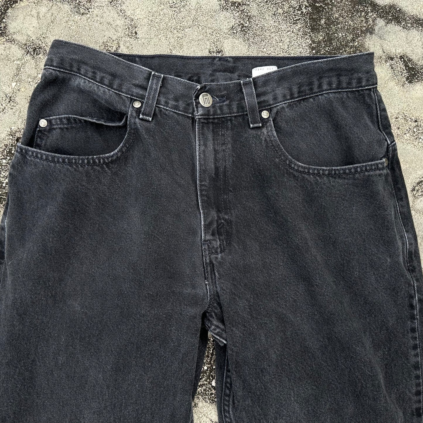 Vintage Y2K Levis L2 Jeans Black Denim Baggy Skater Distressed