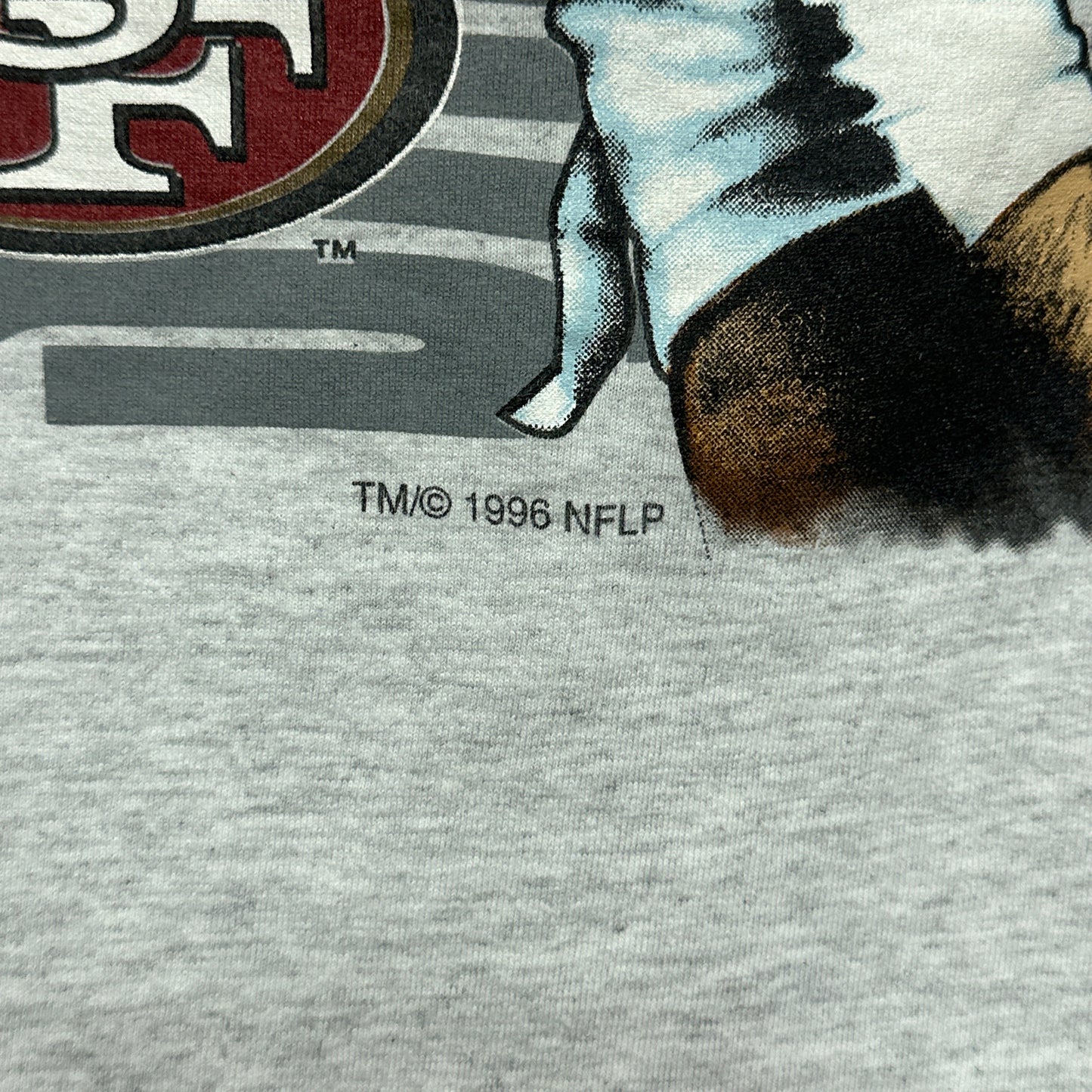 Vintage 90s San Francisco 49ers Logo 7 Helmet T-Shirt Large