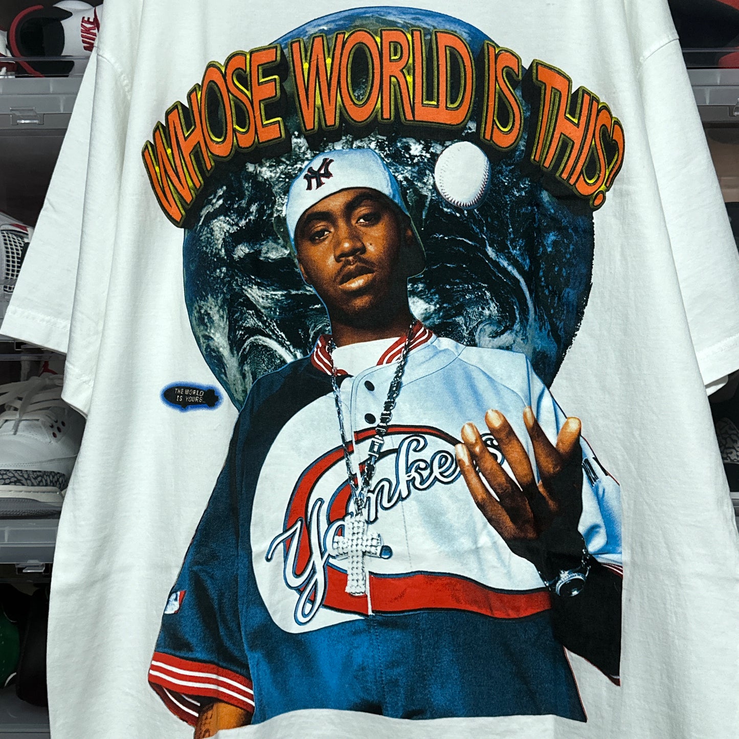 Marino Morwood Nas The World Is Yours Rap Tee XL