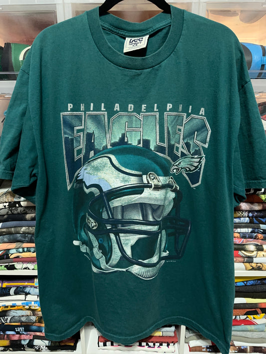 90s Philadelphia Eagles NFL Big Helmut Graphic Tee