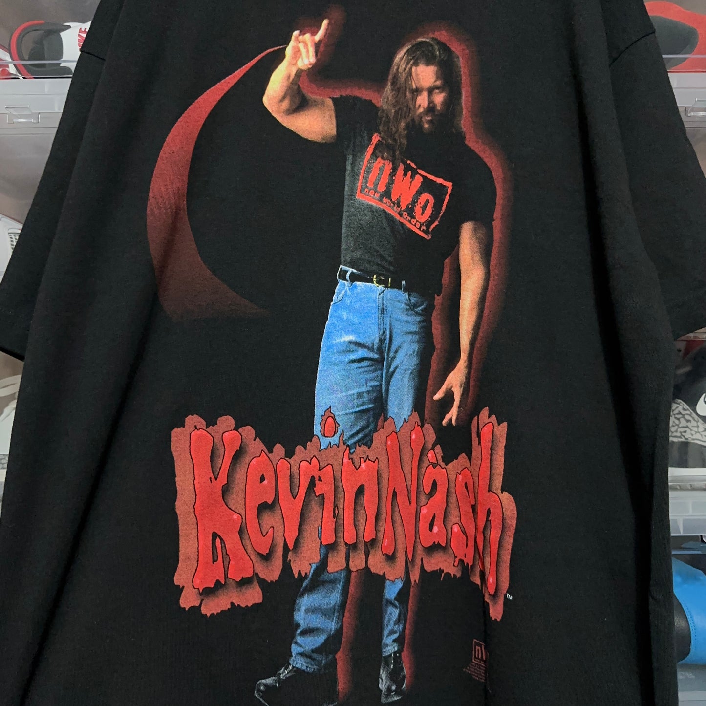 Vintage WCW Kevin Nash NWO Wolf Pack Big Sexy T-Shirt XL