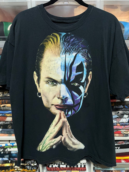 2000s Jeff Hardy Big Face Graphic Wrestling Tee XL