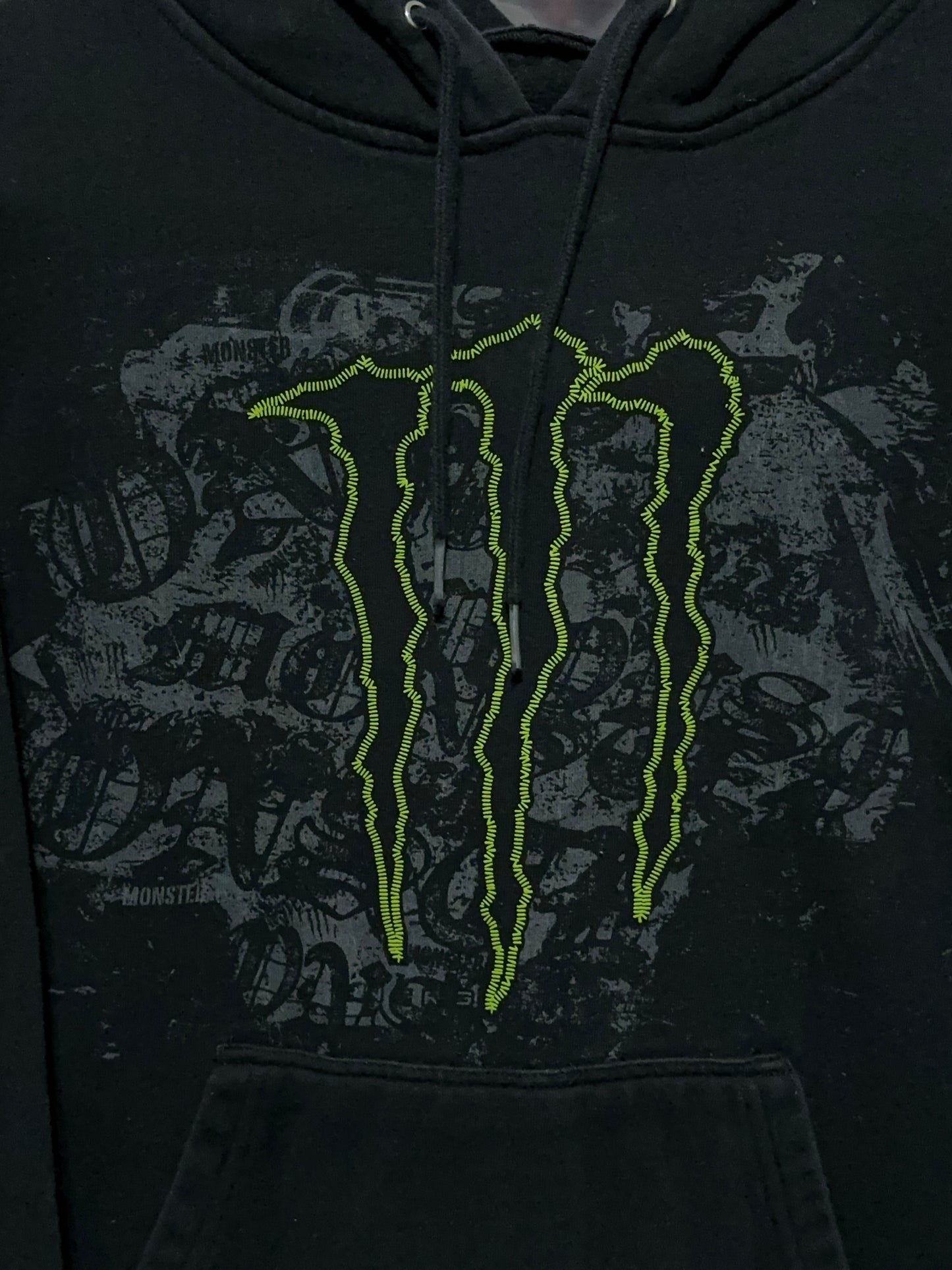 Y2K Monster Energy Drink Logo Hoodie XL