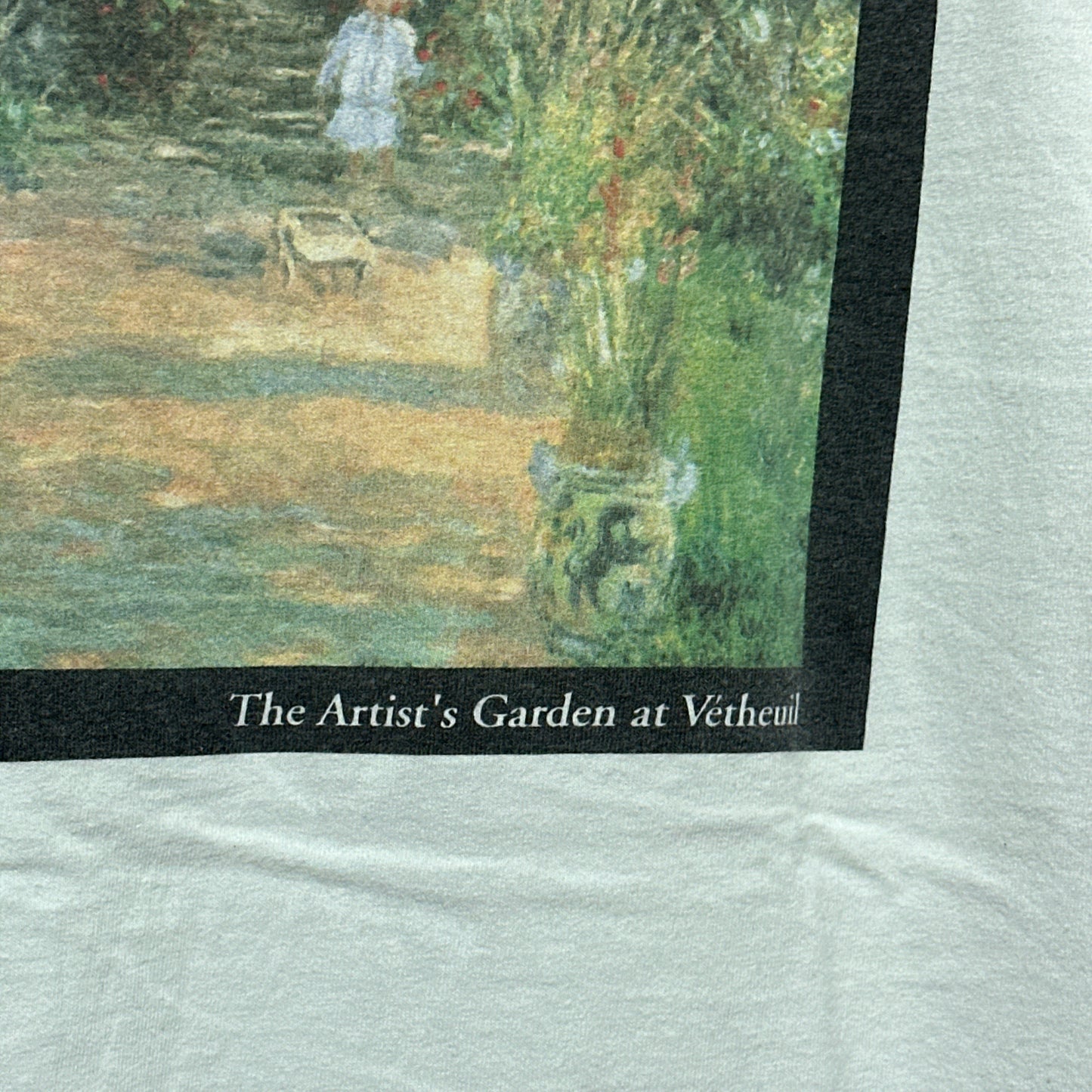 Vintage Claude Monet The Artists Garden Art Tee XL