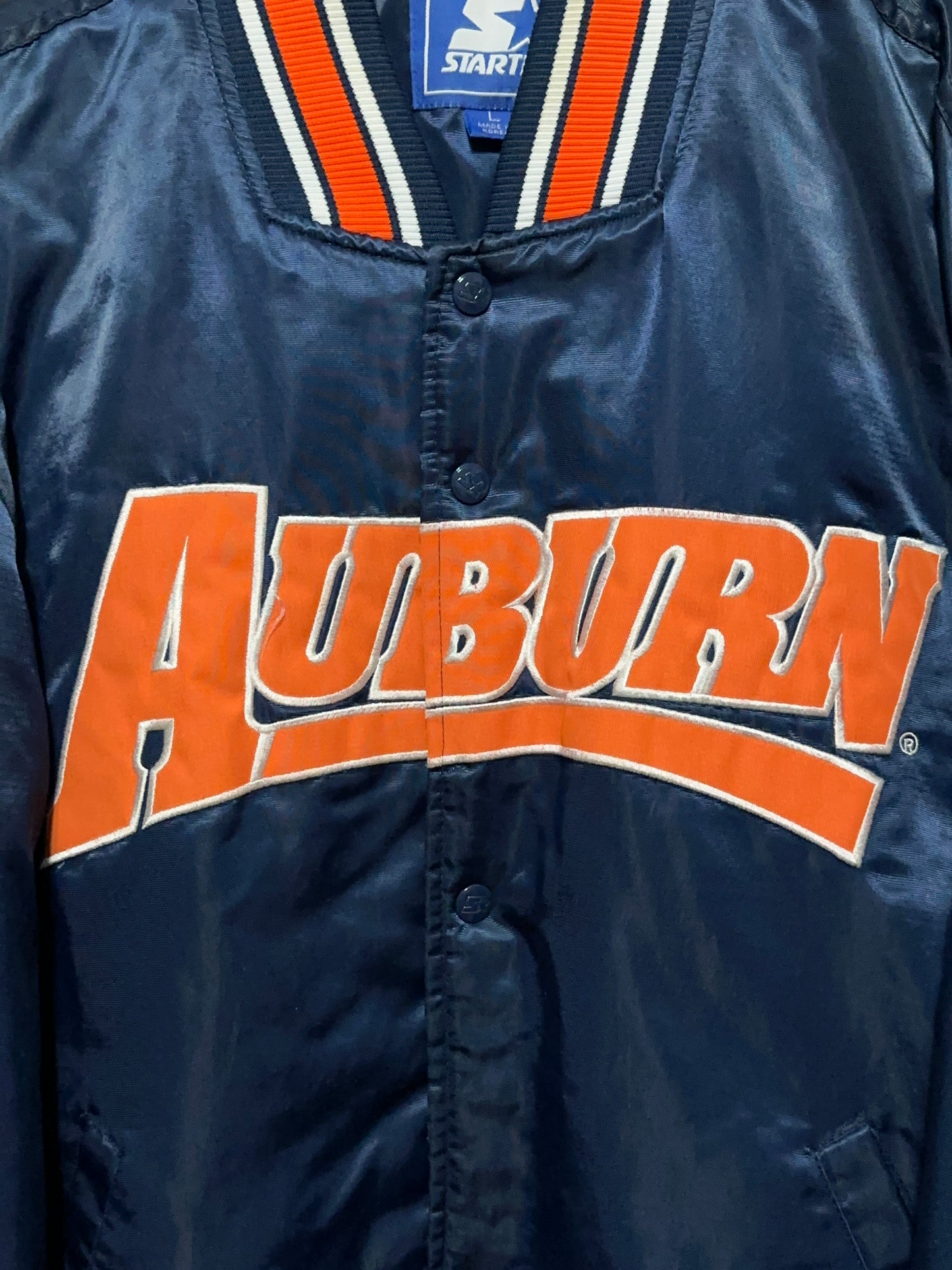 Vintage Starter Auburn University Satin Jacket Large