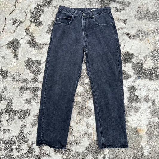 Vintage Y2K Levis L2 Jeans Black Denim Baggy Skater Distressed