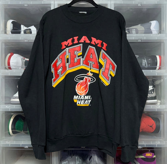 Vintage 90s Miami Heat NBA Basketball Sweatshirt Crewneck Size Large